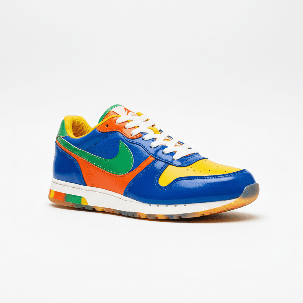 Recolored sneaker with vibrant finish